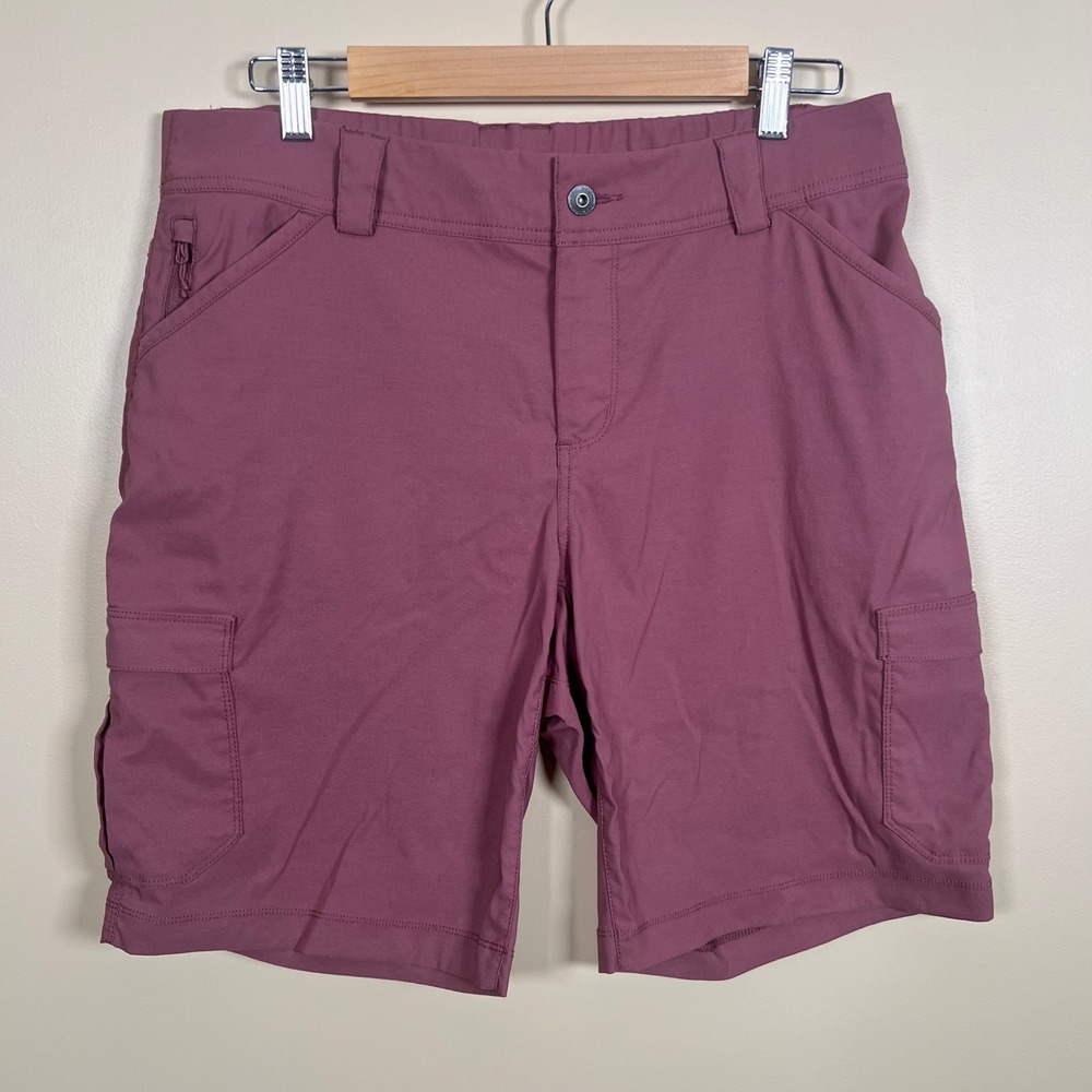 Wrangler Cargo Shorts Womens 14 Purple Straight Cargo Pockets Hiking Trail